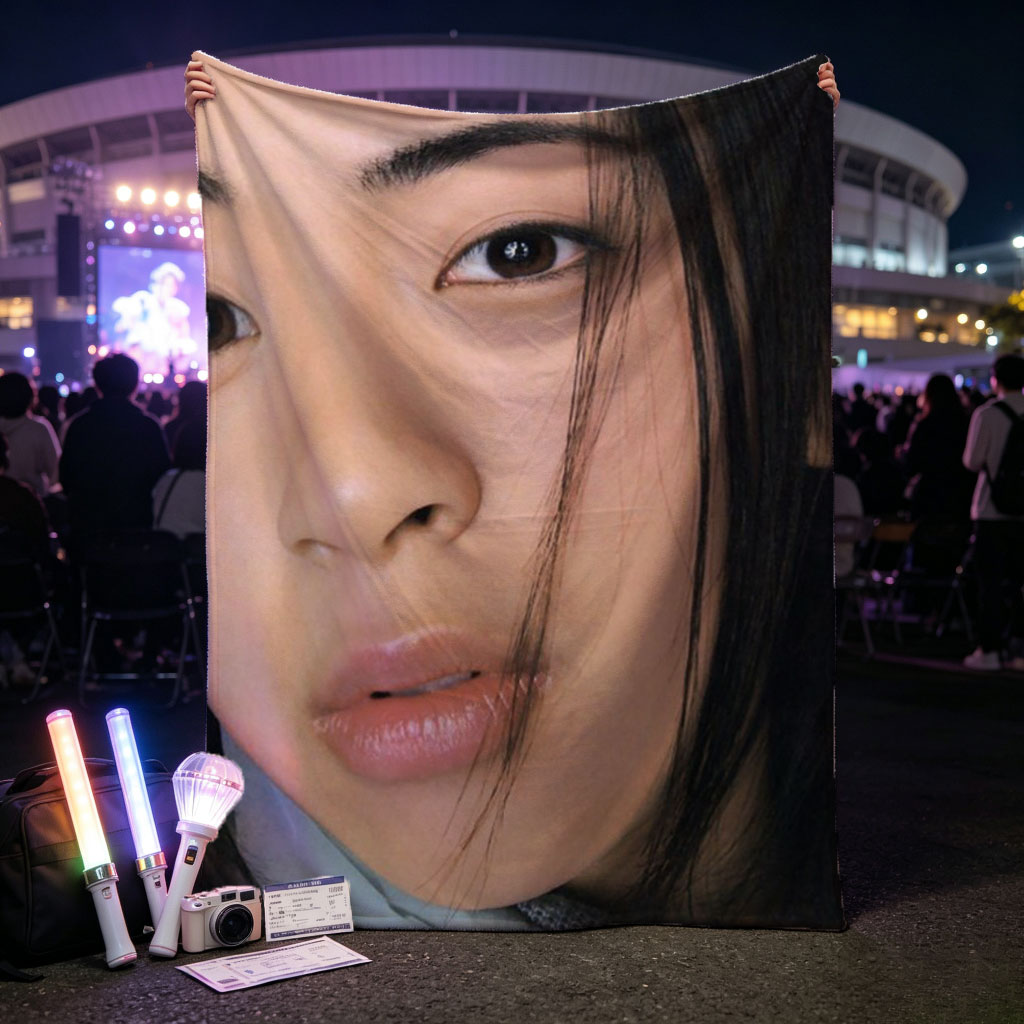 Ayumi Hamasaki Close-Up Portrait with Soft Lighting and Gentle Expression - Blankets