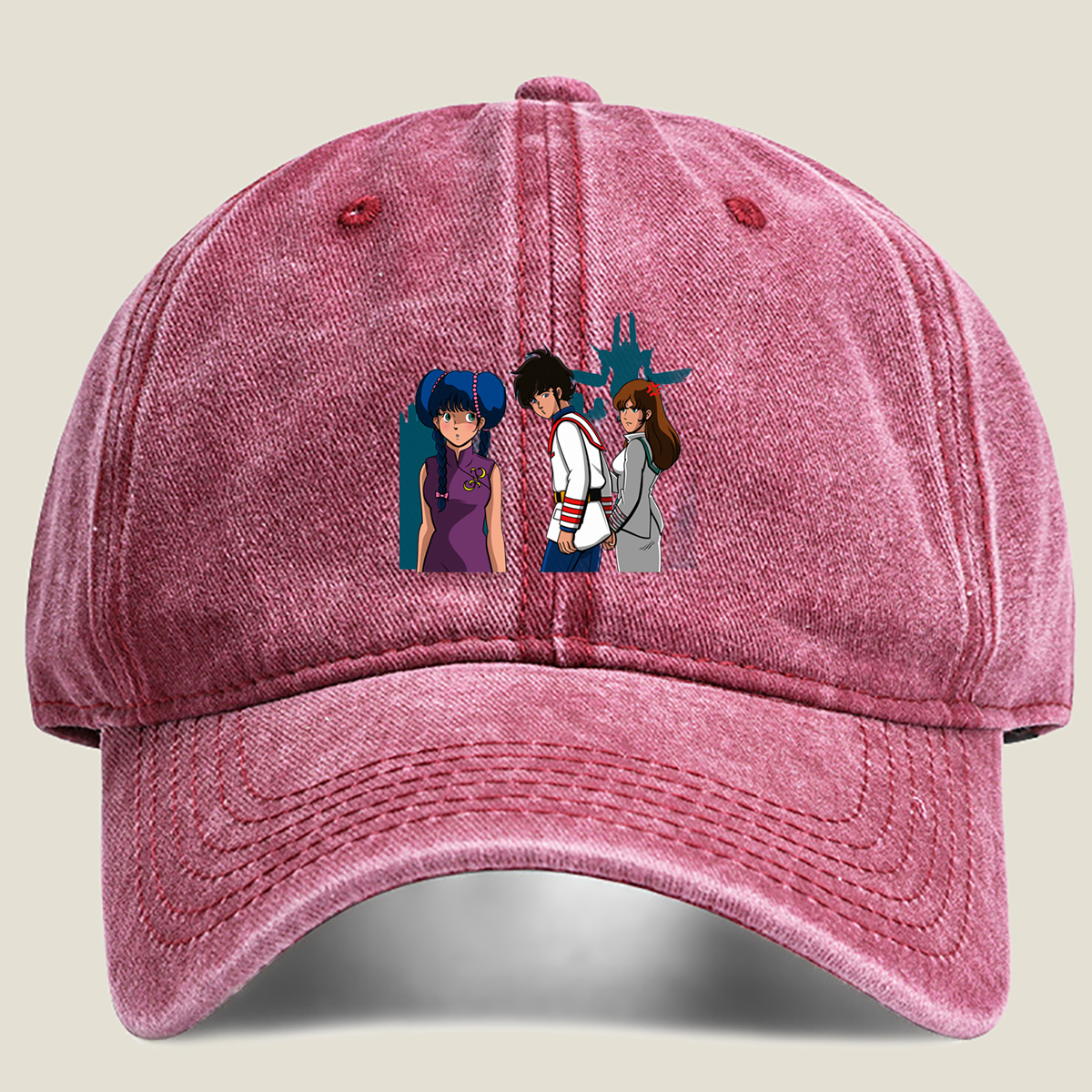Mobile Suit Gundam: Amuro, Sayla, and Haro - Washed Denim - Baseball Cap