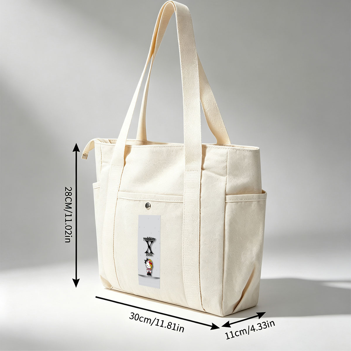 Yoshikitty X Japan Character Design with Hello Kitty Fusion Art - Multi-pocket bags