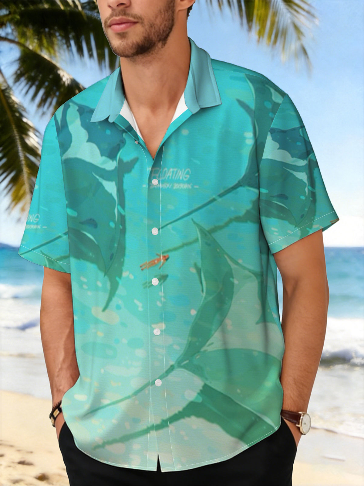 Manta Rays Gliding in Turquoise Waters -  Shirt
