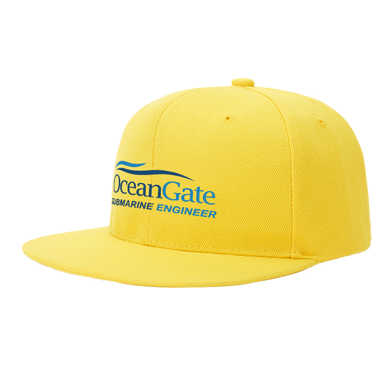 Flat Brim Baseball Cap OceanGate Submarine Engineer Logo Print Streetwear Underground Skate Style for Basketball Court Skate Park Urban Explorers and Street Culture Enthusiasts