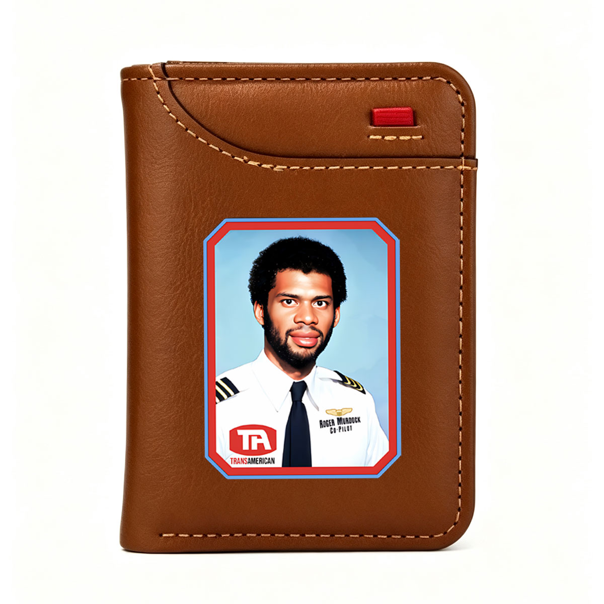 Roger Murdock, Co-Pilot of Transamerican Airlines - Vertical Style Wallet