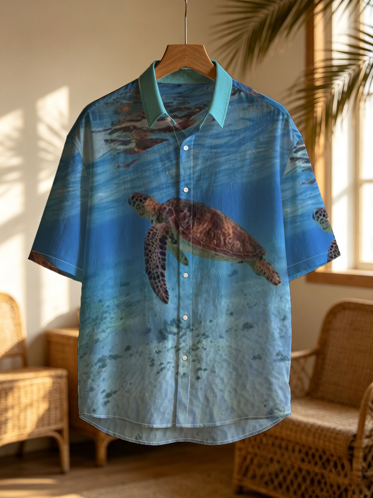 Sea Turtle Swimming in Crystal Clear Waters -  Shirt
