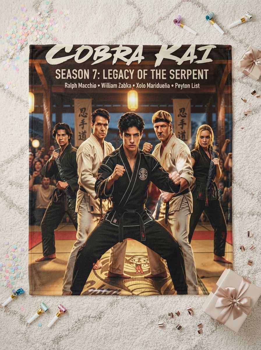 Custom Photo Face Flannel Blanket Personalized Martial Arts Dojang Graphic Fleece Throw Anti-Pilling Cozy Warm Bed Sofa