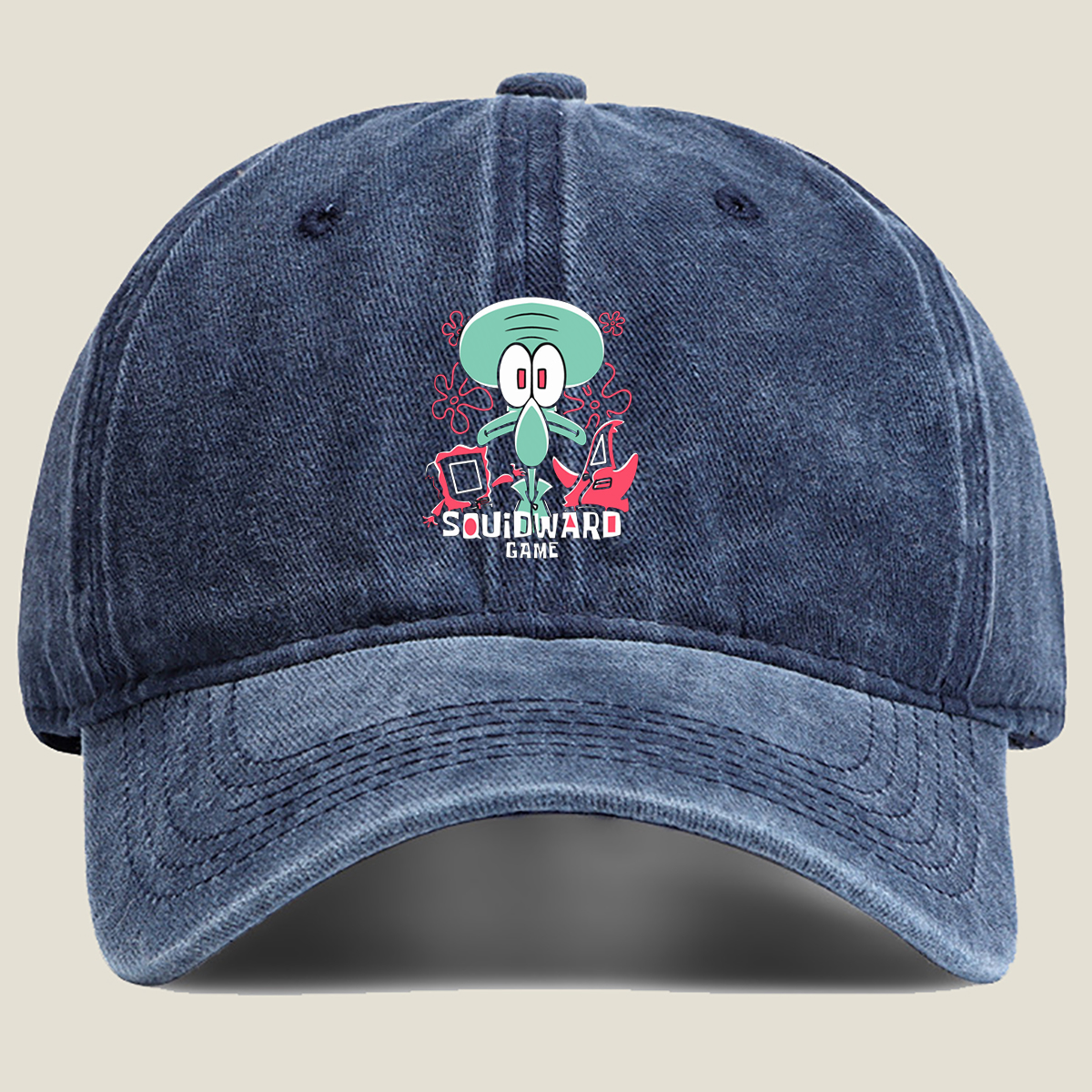 Squidward Game - Washed Denim - Baseball Cap