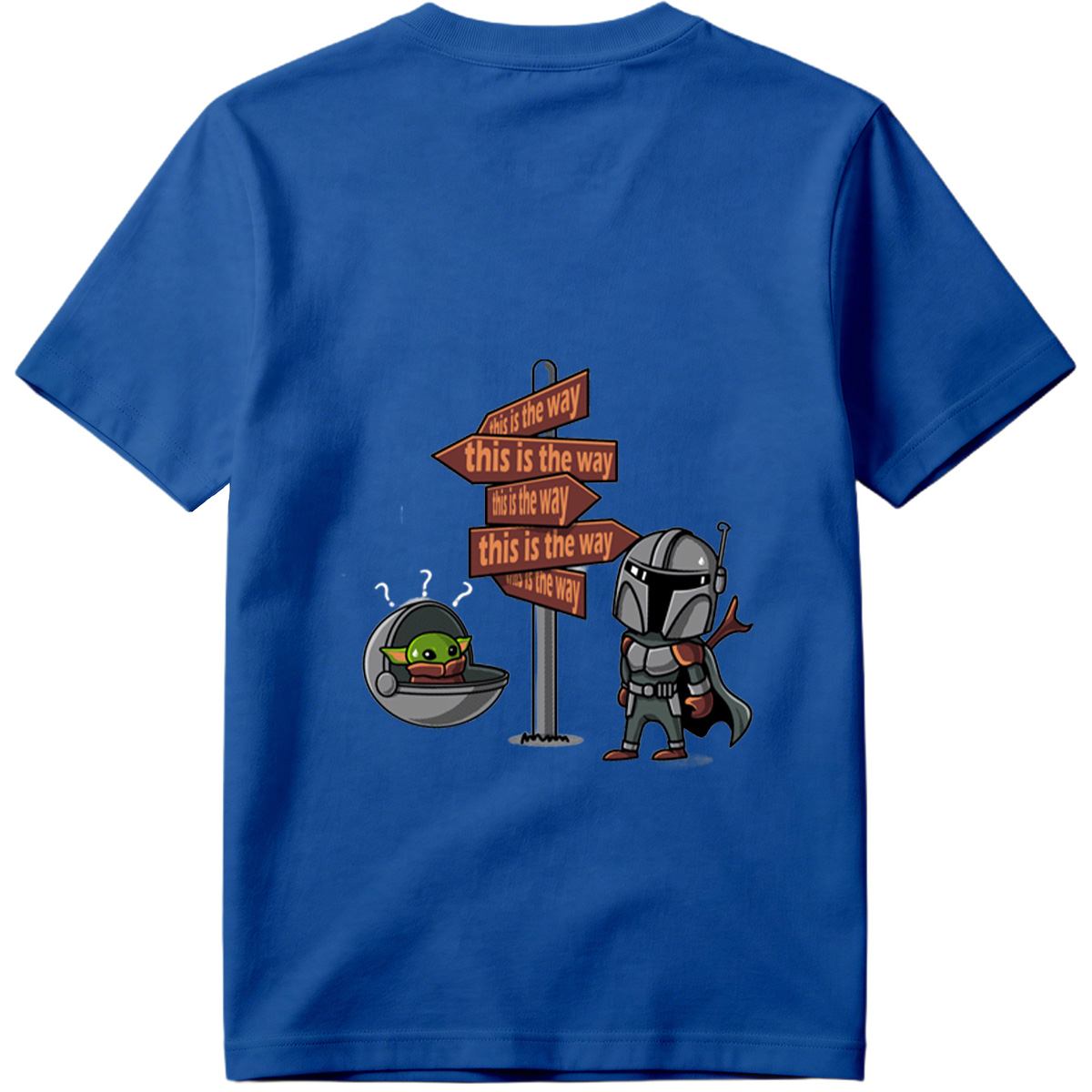 The Mandalorian and Grogu at Crossroads Sign - Tee