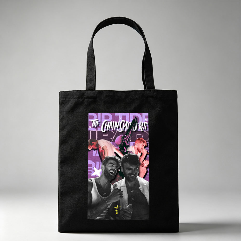The Chainsmokers Live Performance Collage Featuring Dynamic Stage Moments and Band Members in Action - Canvas tote bags