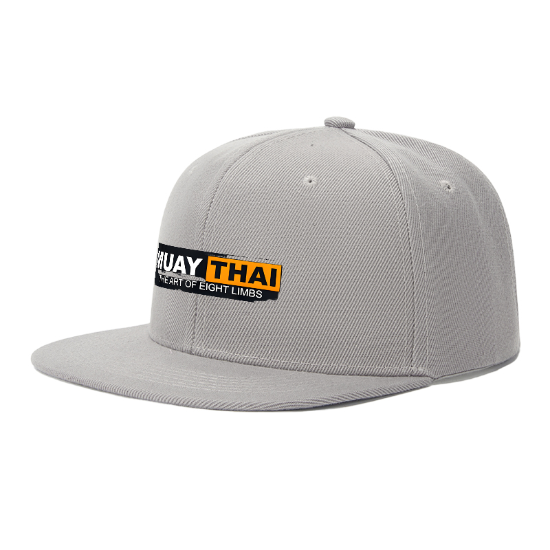 Flat Brim Baseball Cap Muay Thai The Art of Eight Limbs Streetwear Underground Skate Style for Boxing Gym Fight Club Training Fighters and Martial Arts Enthusiasts