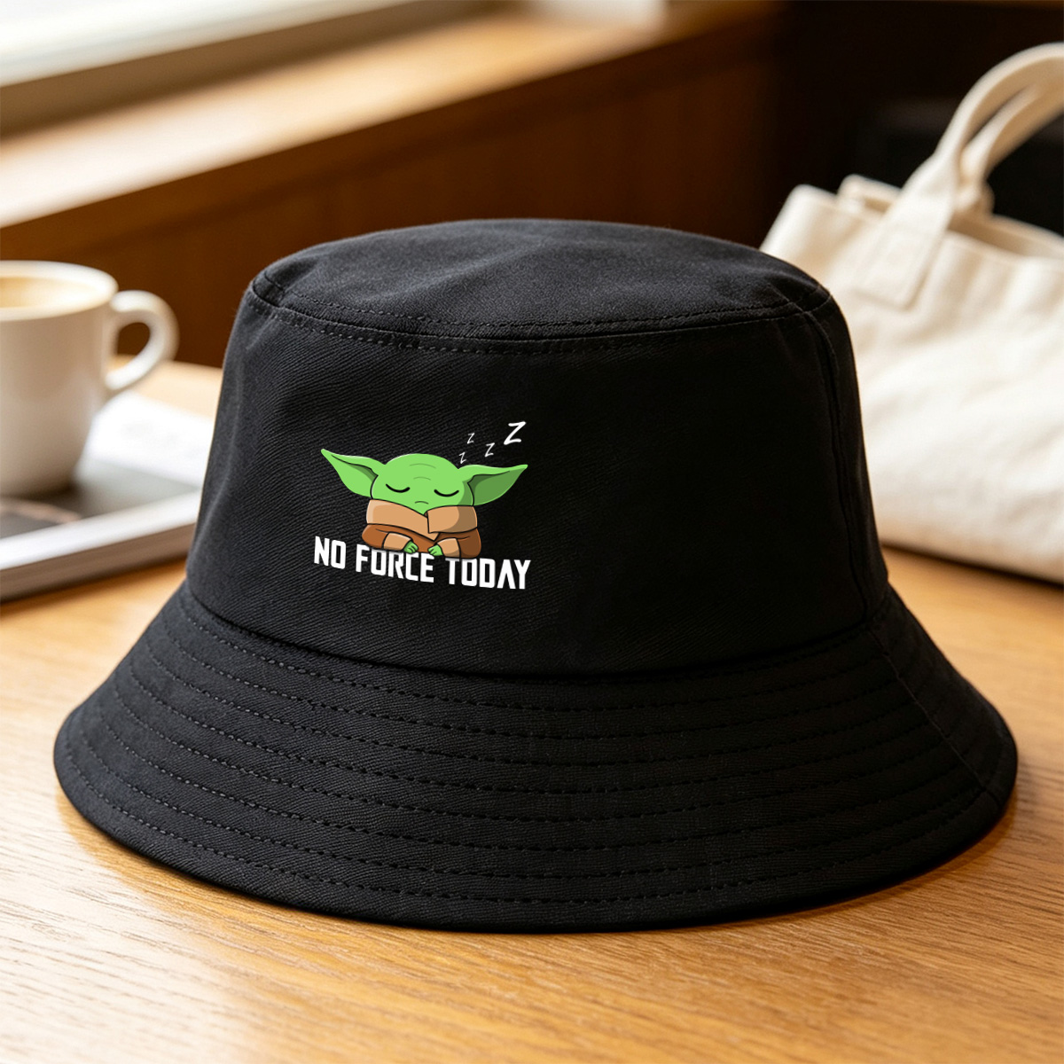 Baby Yoda Sleeping No Force Today - Fisherman's Hat