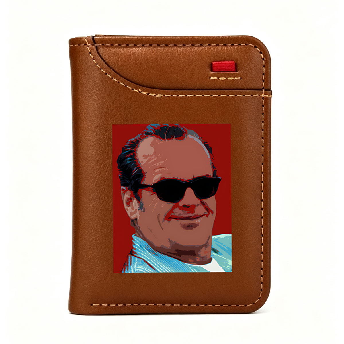 Jack Nicholson in Sunglasses, Pop Art Style Portrait - Vertical Style Wallet