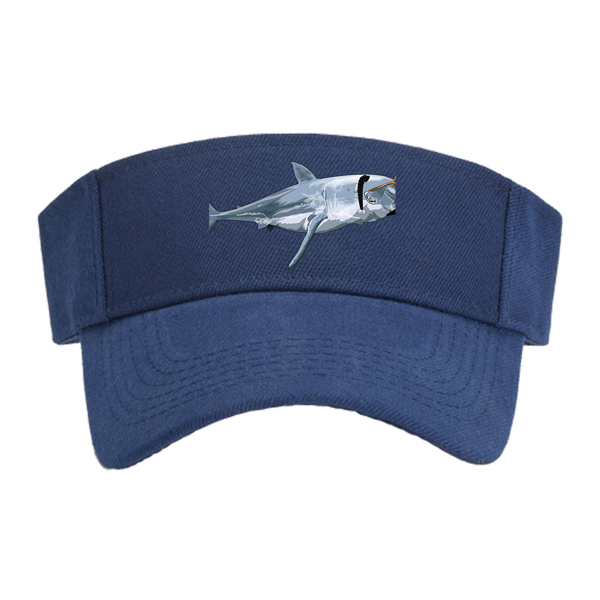 Pirate Shark with Eyepatch and Pipe -  Visor cap