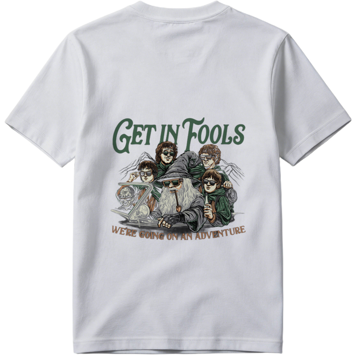 The Lord of the Rings: Frodo, Sam, Merry, Pippin, and Gandalf with a Modern Twist - Tee