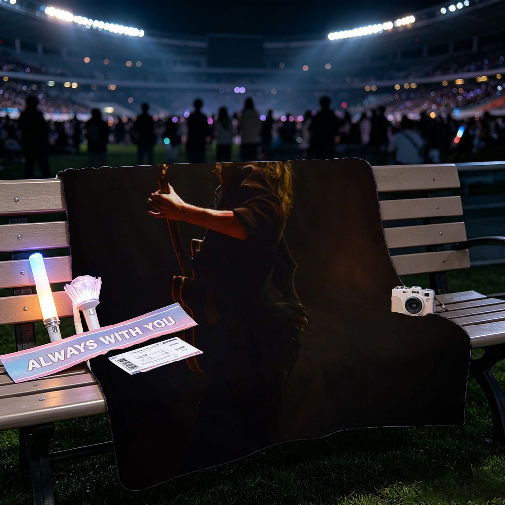 Chris Cornell Live Performance - Passionate Guitarist in Dark Stage Spotlight - Blankets