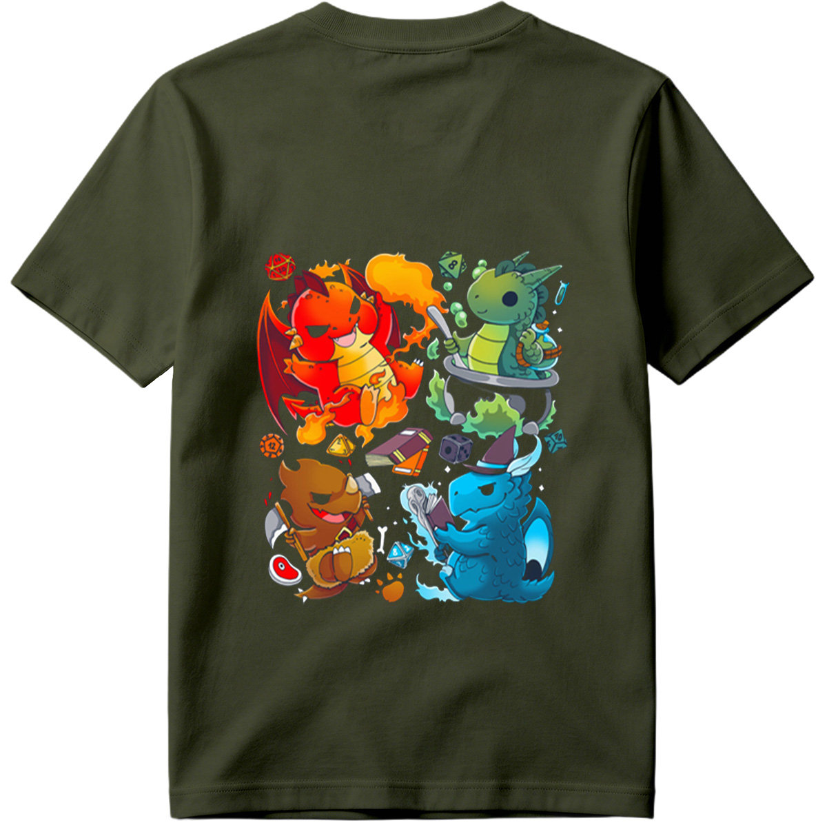 Dragon Quest: Fire, Nature, Earth, and Water Elements - Tee