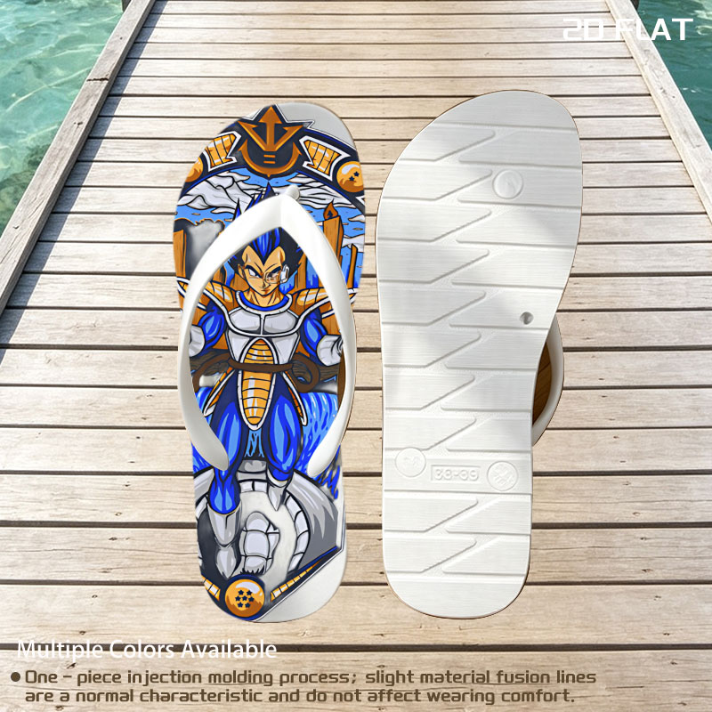 Vegeta in Super Saiyan Blue Form, Dragon Ball Z Character, Stained Glass Art Style -  flip-flops