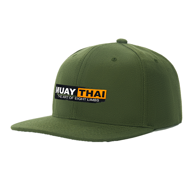 Flat Brim Baseball Cap Muay Thai The Art of Eight Limbs Streetwear Underground Skate Style for Boxing Gym Fight Club Training Fighters and Martial Arts Enthusiasts