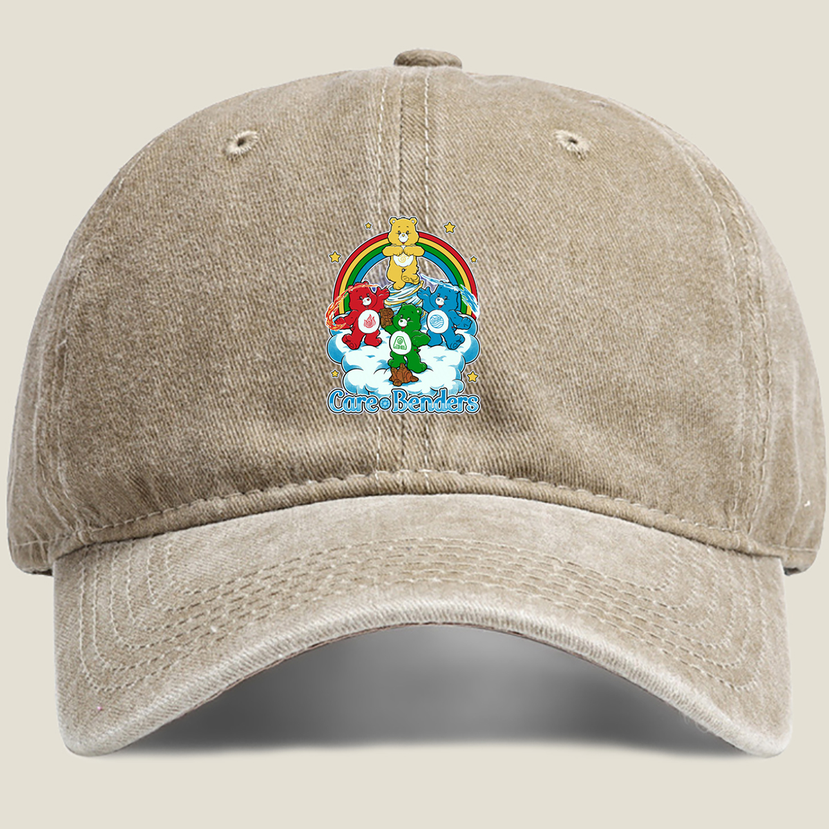 Care Bears and Avatar: The Last Airbender Crossover - Care Benders - Washed Denim - Baseball Cap