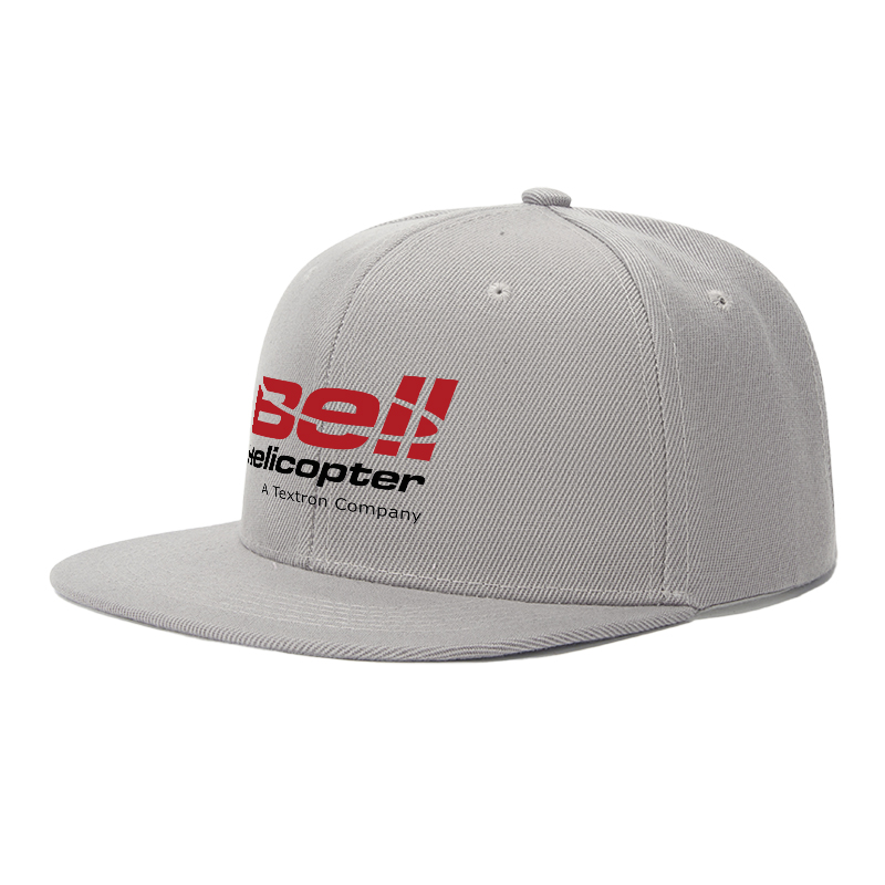 Flat Brim Baseball Cap Bell Helicopter Logo Print Streetwear Underground Skate Style Basketball Court Skate Park Urban Lifestyle for Skaters Rappers Streetwear Enthusiasts