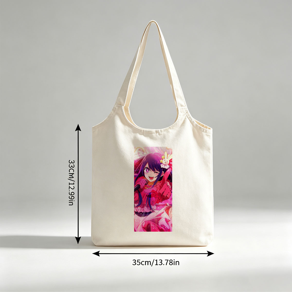 Lilac from Love Live! Superstar!! Singing with a Microphone in a Vibrant Pink Stage Performance - Canvas shoulder bags/