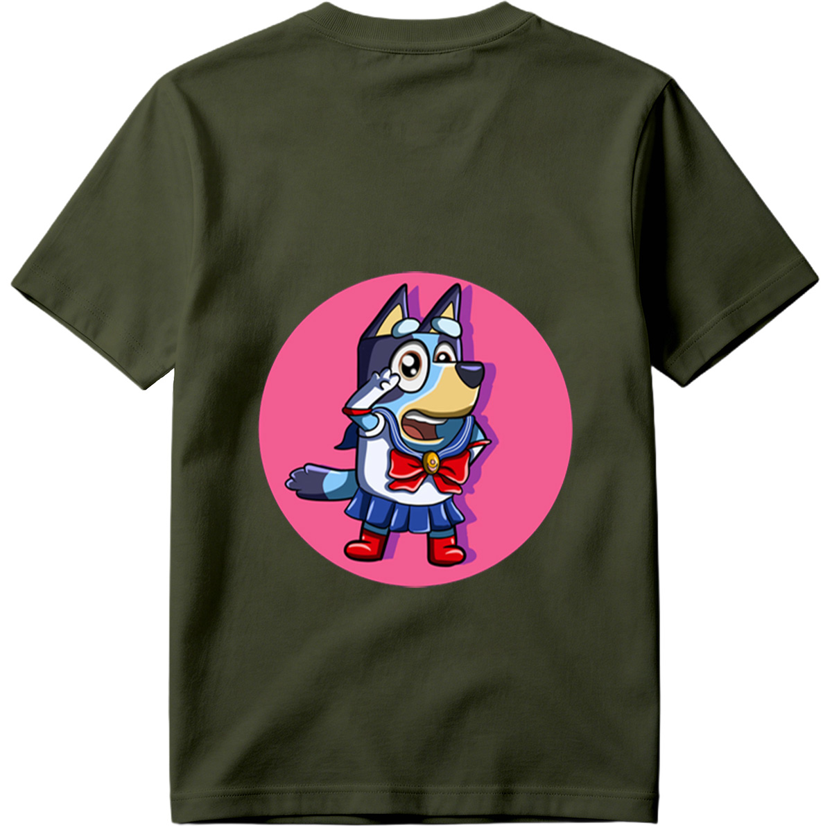 Bluey in Sailor Moon Costume - Tee