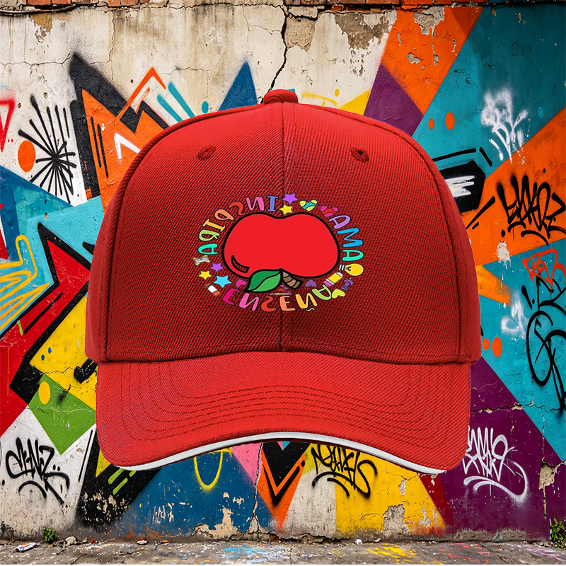 Unisex Classic Sandwich Hat with Colorful Apple and 