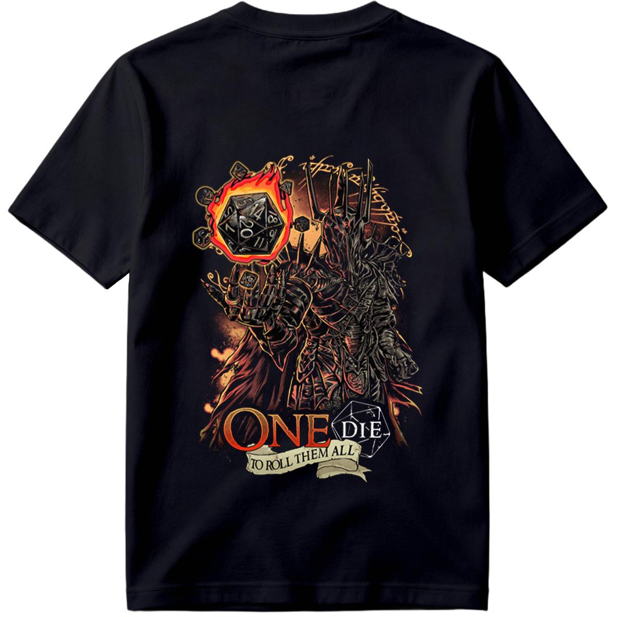 One Die to Roll Them All: D&D Inspired Fantasy Art - Tee