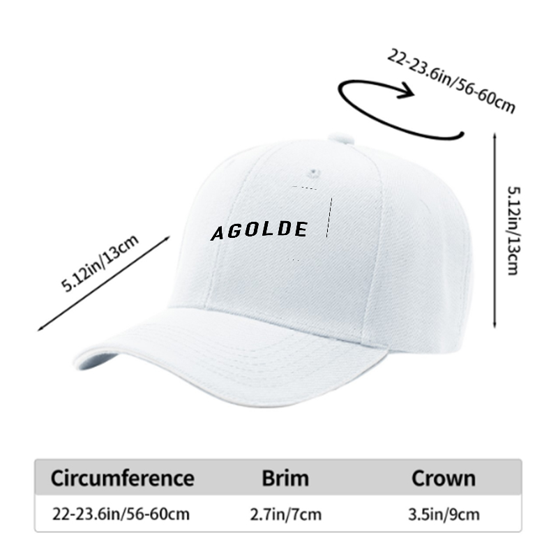 Unisex Classic Sandwich Hat with AGOLDE Logo Print - Stylish Cotton Baseball Cap for Outdoor Activities, Casual Wear, and Urban Fashion - Perfect for Adults Seeking Trendy Streetwear Accessories