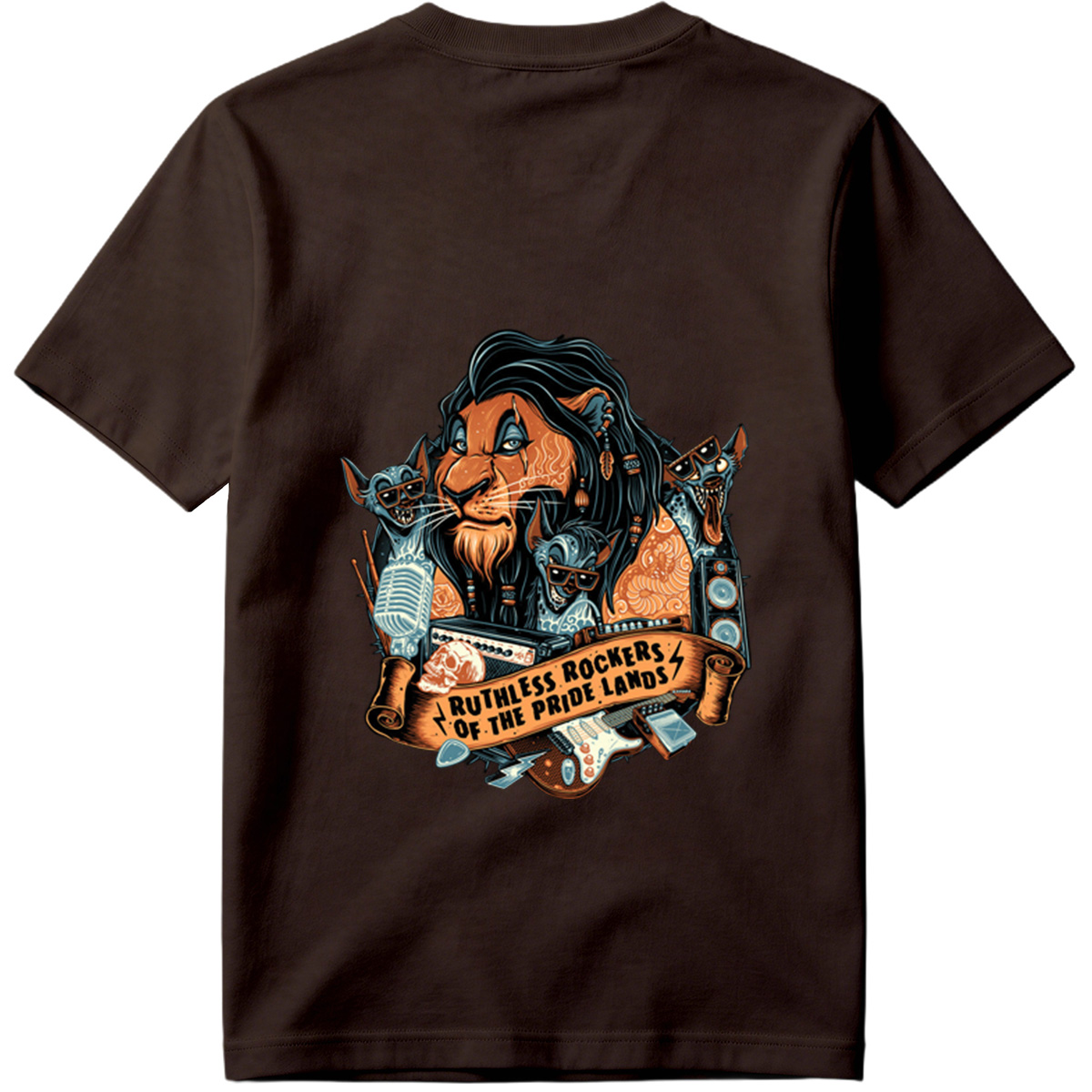 Ruthless Rockers of the Pride Lands: Lion, Hyena, and Meerkat Band - Tee