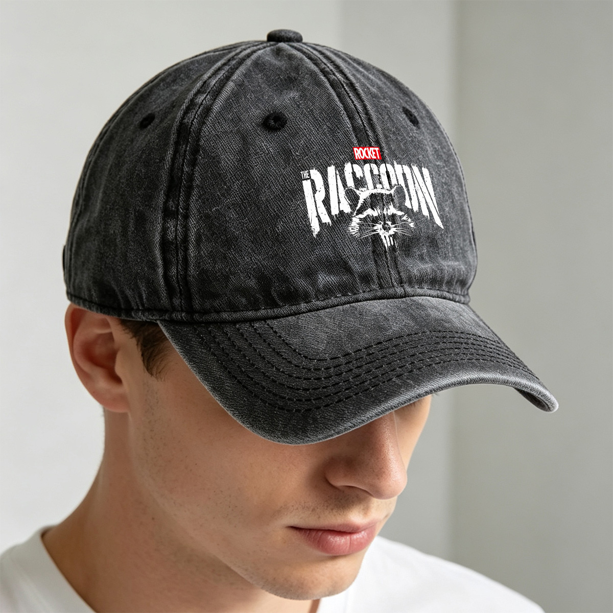 Rocket Raccoon - Washed Denim - Baseball Cap