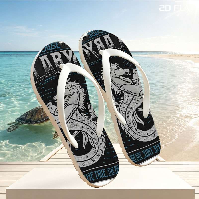 House Velaryon: The Old, the True, the Brave – Dragon Sigil Emblem -  flip-flops