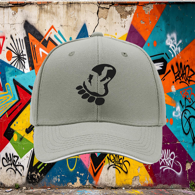 Unisex Classic Sandwich Hat with Bigfoot Silhouette Print | Outdoor Adventure Cap for Hiking, Camping, and Nature Enthusiasts | Lightweight Breathable Sun Protection Hat for Men and Women