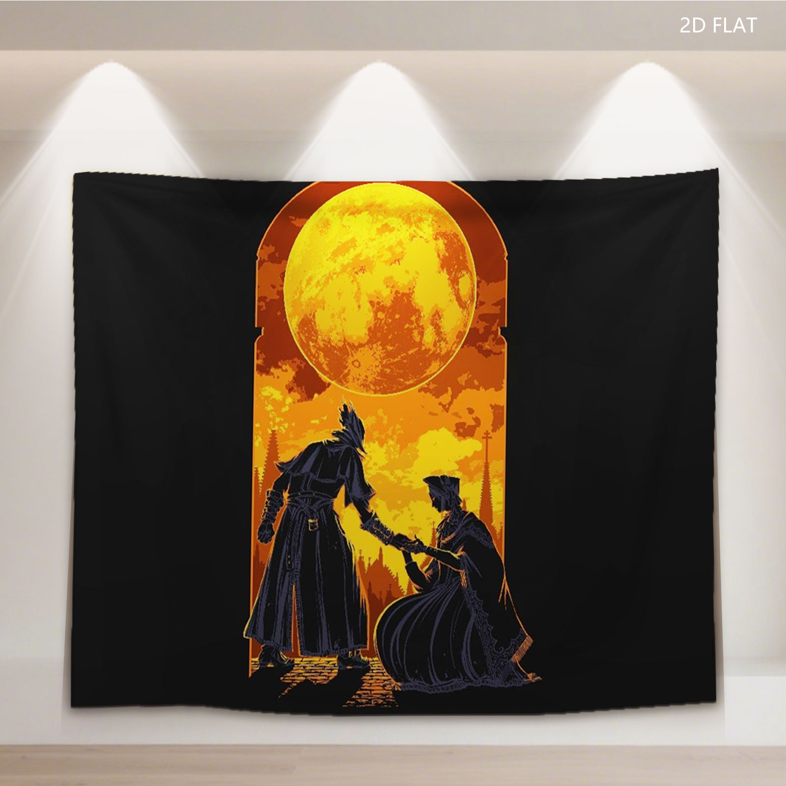Bloodborne: The Hunter and the Lady Under the Crimson Moon - Tapestry