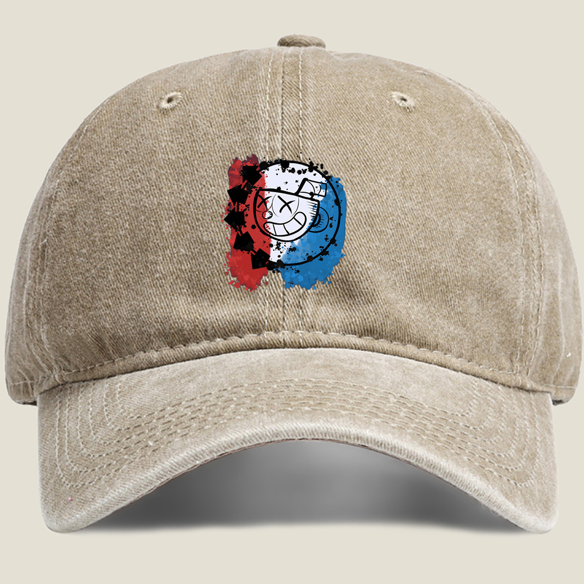 Cuphead: Mugman and the Devil's Deal - Washed Denim - Baseball Cap