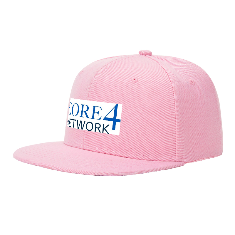 Flat Brim Baseball Cap Core4 Network Logo Print Streetwear Underground Skate Style for Basketball Courts Skate Parks Urban Lifestyle Skaters Rappers Streetwear Enthusiasts