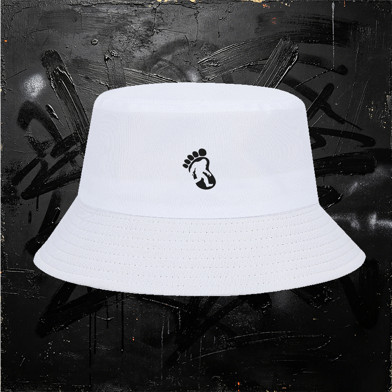 Unisex Fisherman Hat with Bigfoot Footprint Design - Classic Adjustable Sun Hat for Outdoor Adventures, Hiking, Camping, and Travel - Perfect for Nature Lovers and Adventure Seekers