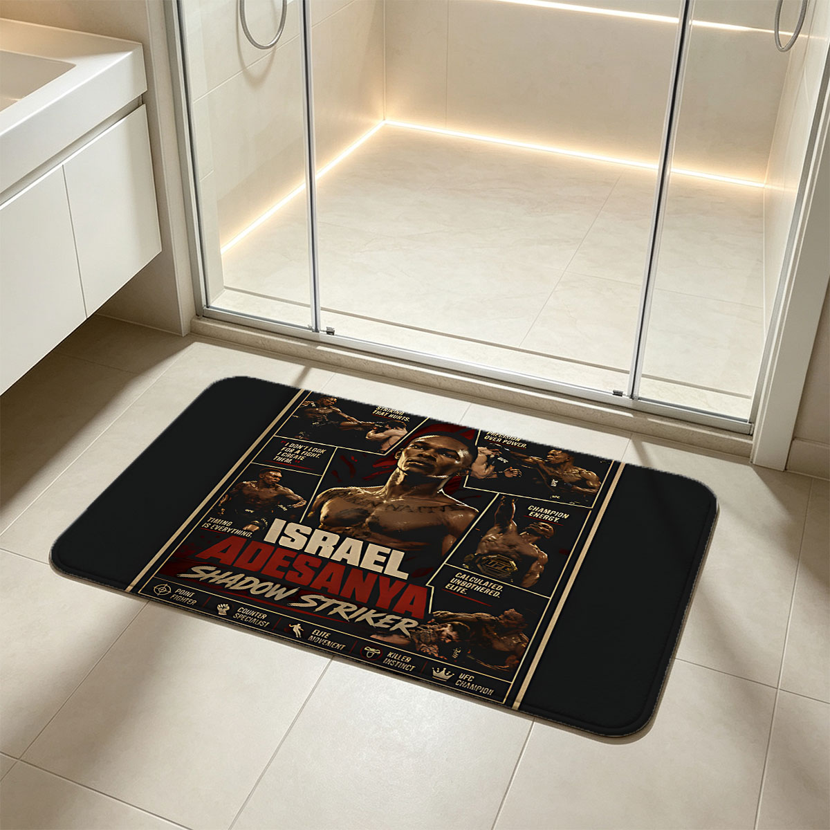 Israel Adesanya: Shadow Striker UFC Champion - Flannel floor mat
