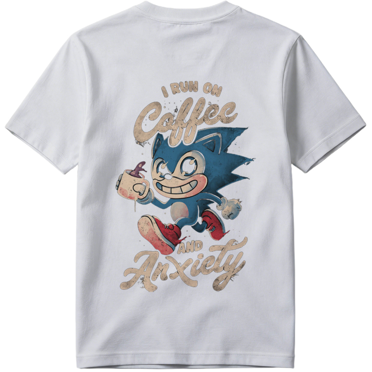 Sonic the Hedgehog: I Run on Coffee and Anxiety - Tee