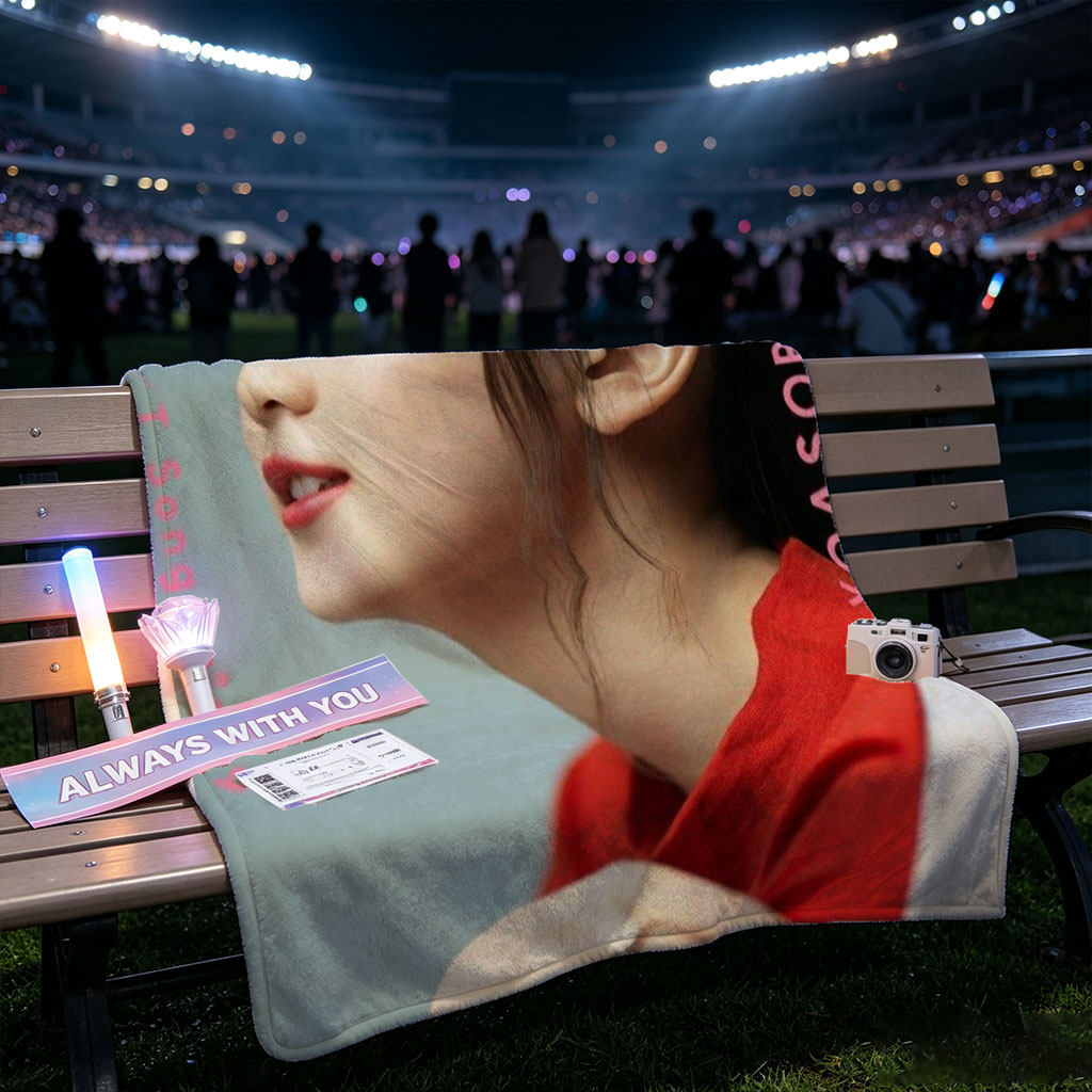 YOASOBI in a Serene Moment with Soft Lighting and Red Outfit - Blankets