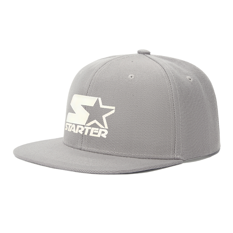 Flat Brim Baseball Cap Starter Star Logo Print Streetwear Underground Skate Style Basketball Court Urban Skate Park Fit for Skaters Rappers Streetwear Enthusiasts