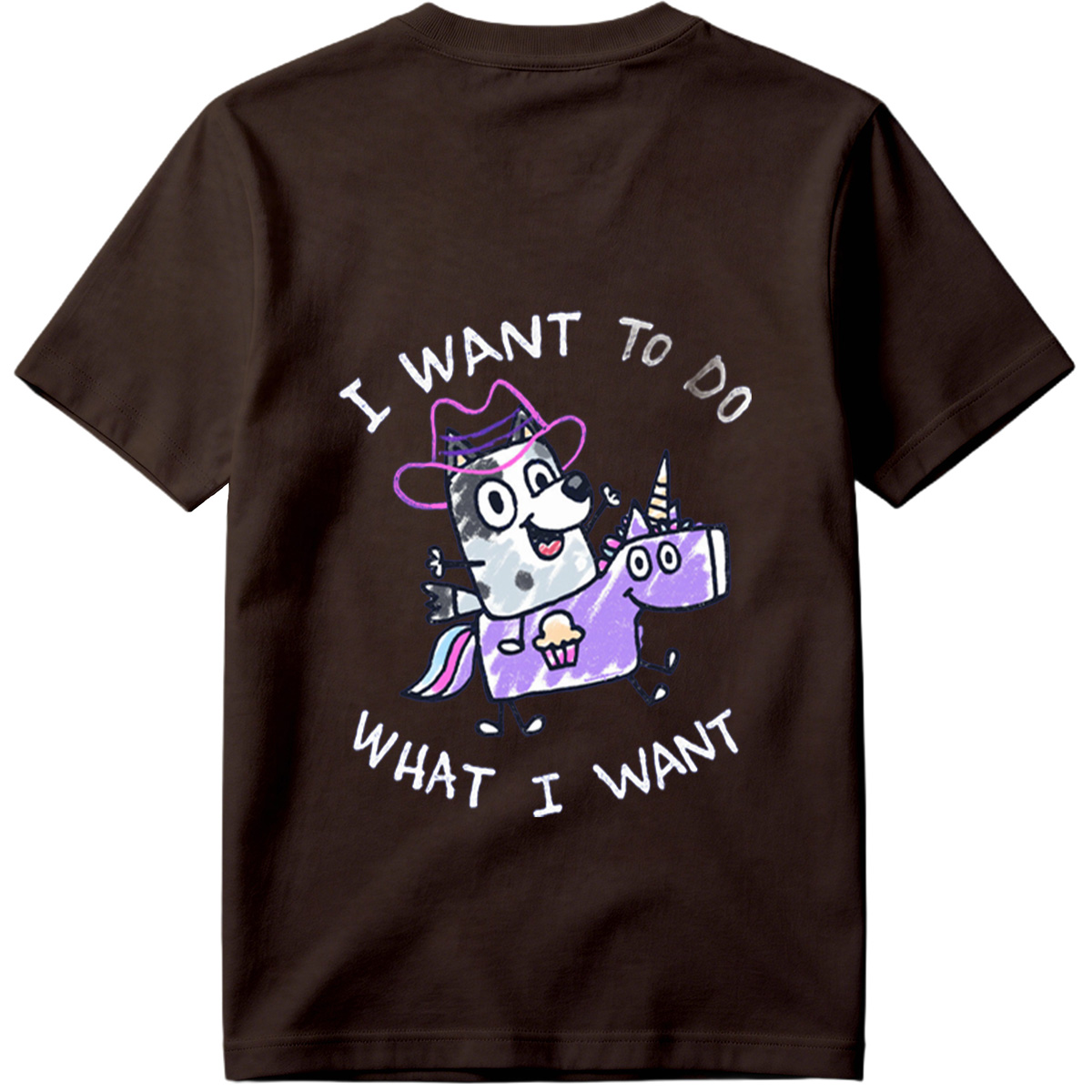 Bluey and the Unicorn: I Want to Do What I Want - Tee