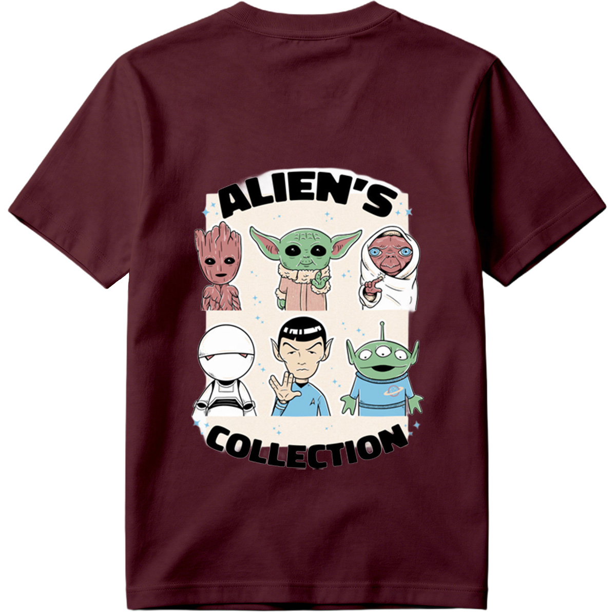 Alien's Collection: Groot, Yoda, Jabba, White Walker, Spock, and Alien - Tee