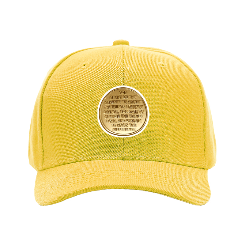 1pc New Baseball Cap with Serenity Prayer Text Print Unisex Adjustable Hat for Outdoor Activities and Daily Wear Suitable for Adults Seeking Inspiration and Calm Mindset
