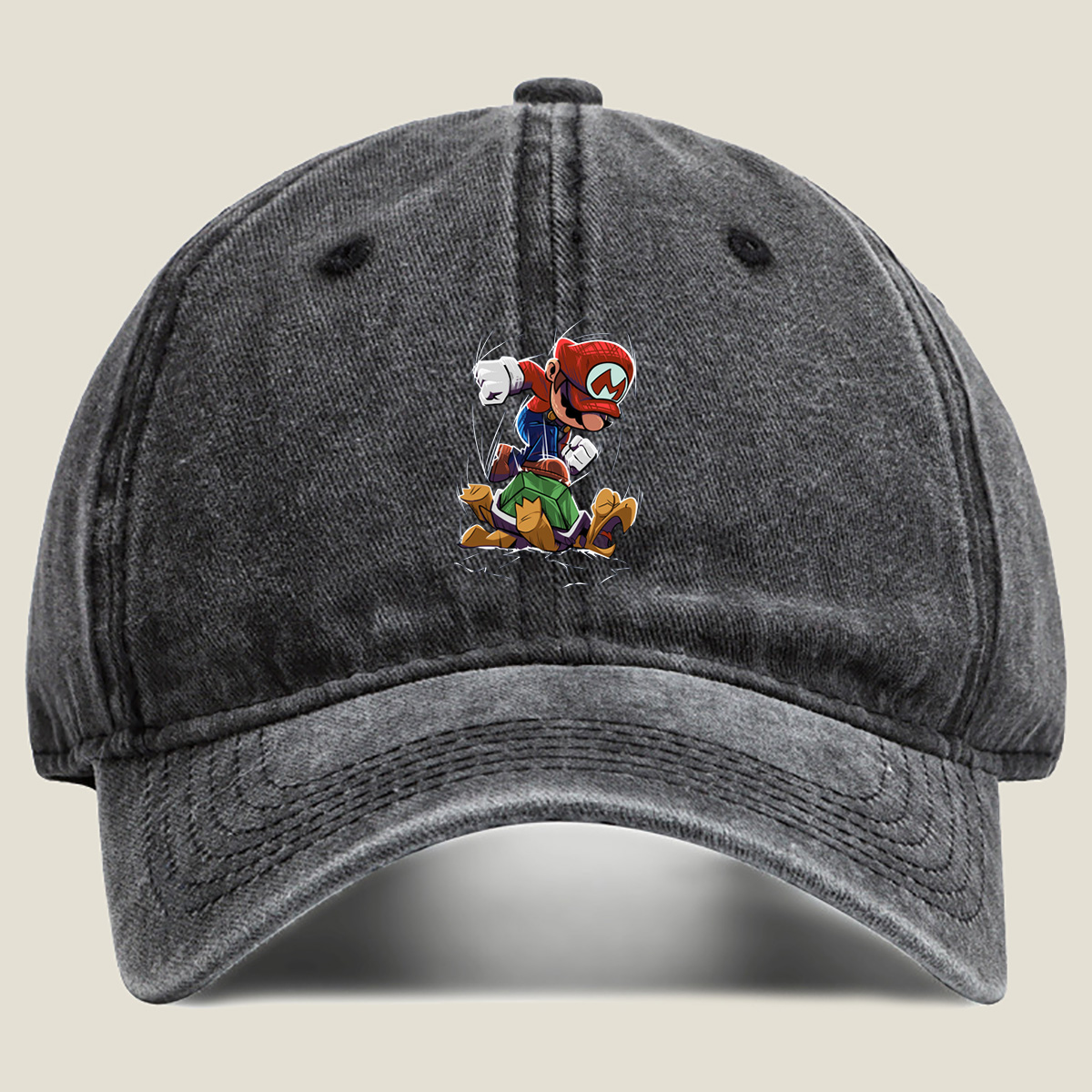 Mario vs Bowser: Clash of the Titans - Washed Denim - Baseball Cap