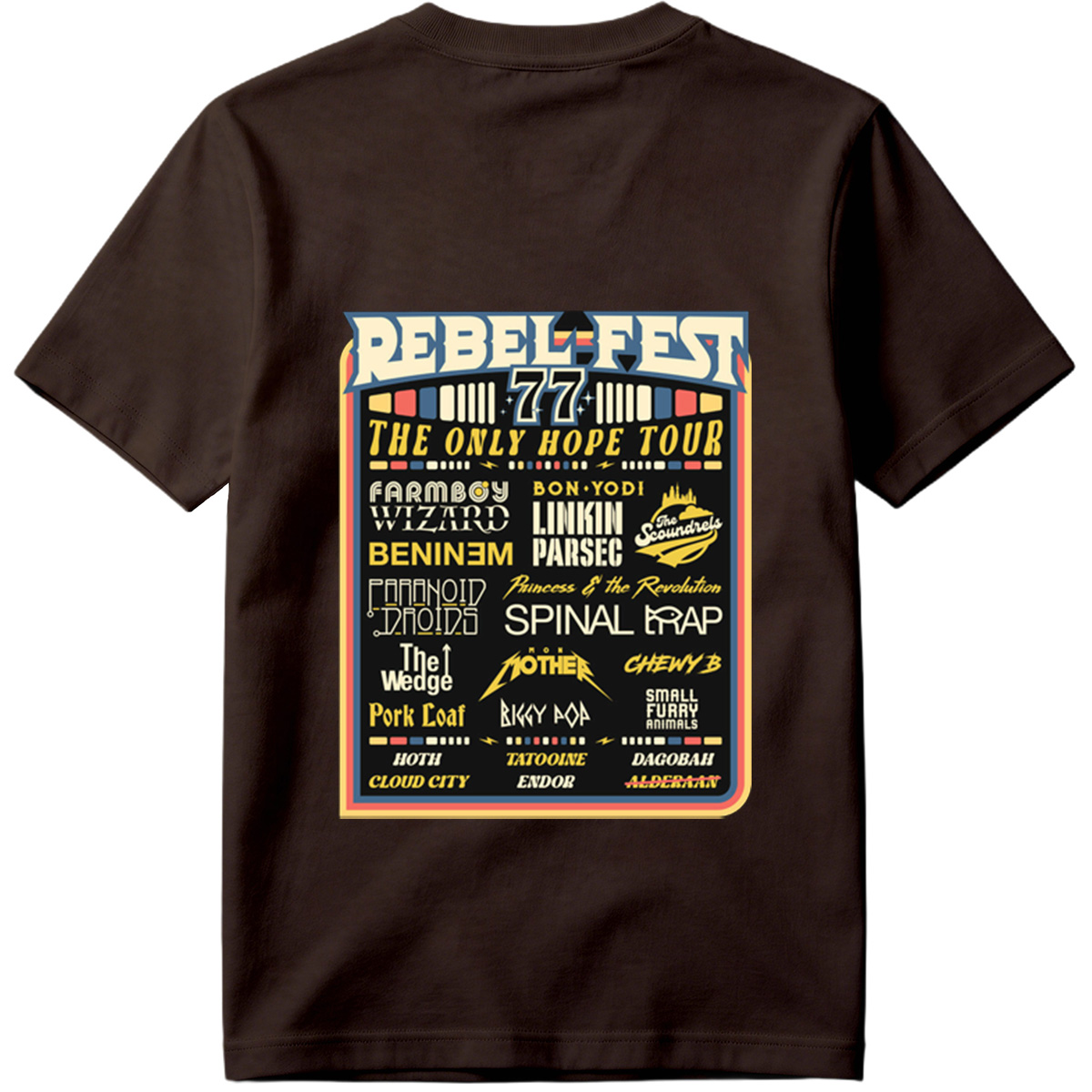 Rebel-Fest 77: The Only Hope Tour Featuring Star Wars Characters and Bands - Tee