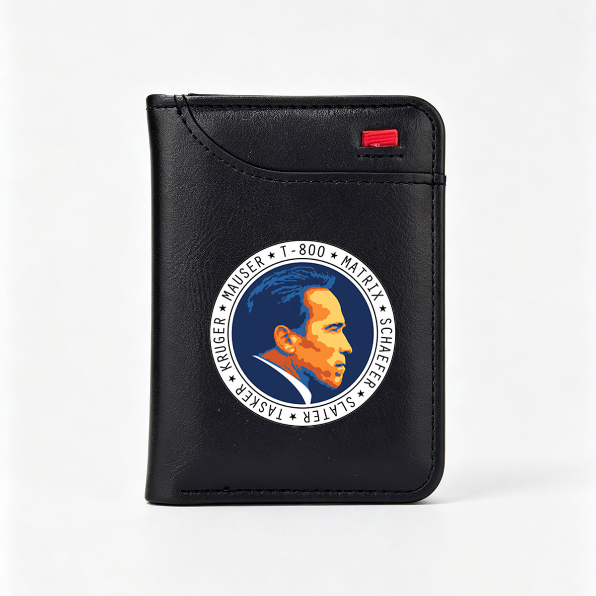 Kruger Mauser T-800 Matrix Schaefer Slater Tasker: Cyberpunk Characters and Icons - Vertical Style Wallet