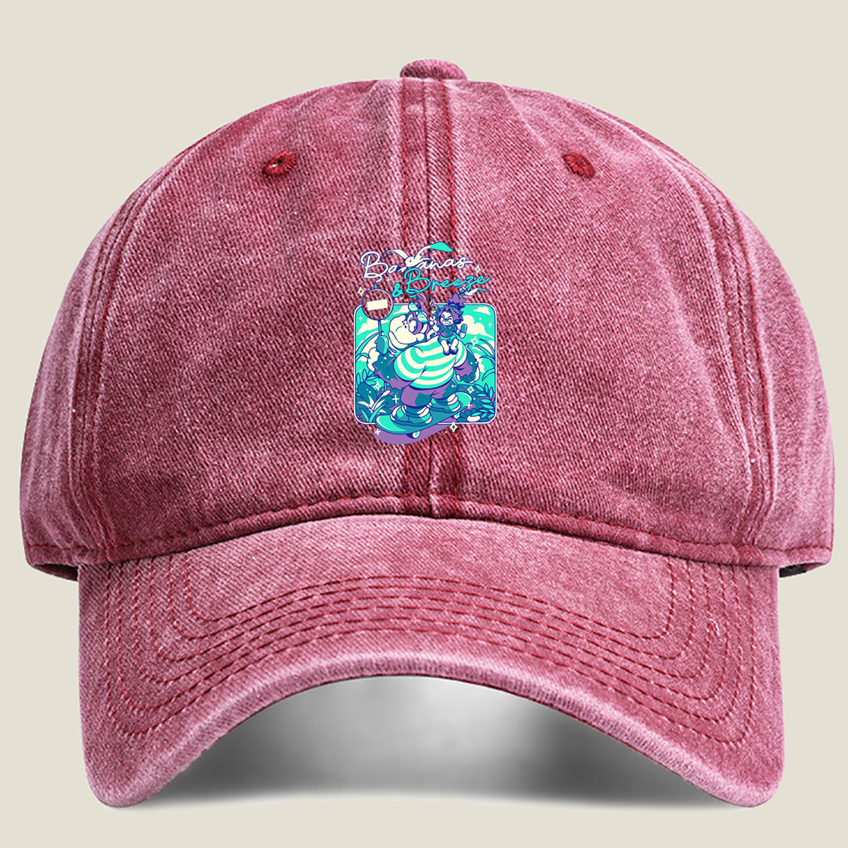 Bananas & Breeze: Wario and Birdo Adventure - Washed Denim - Baseball Cap