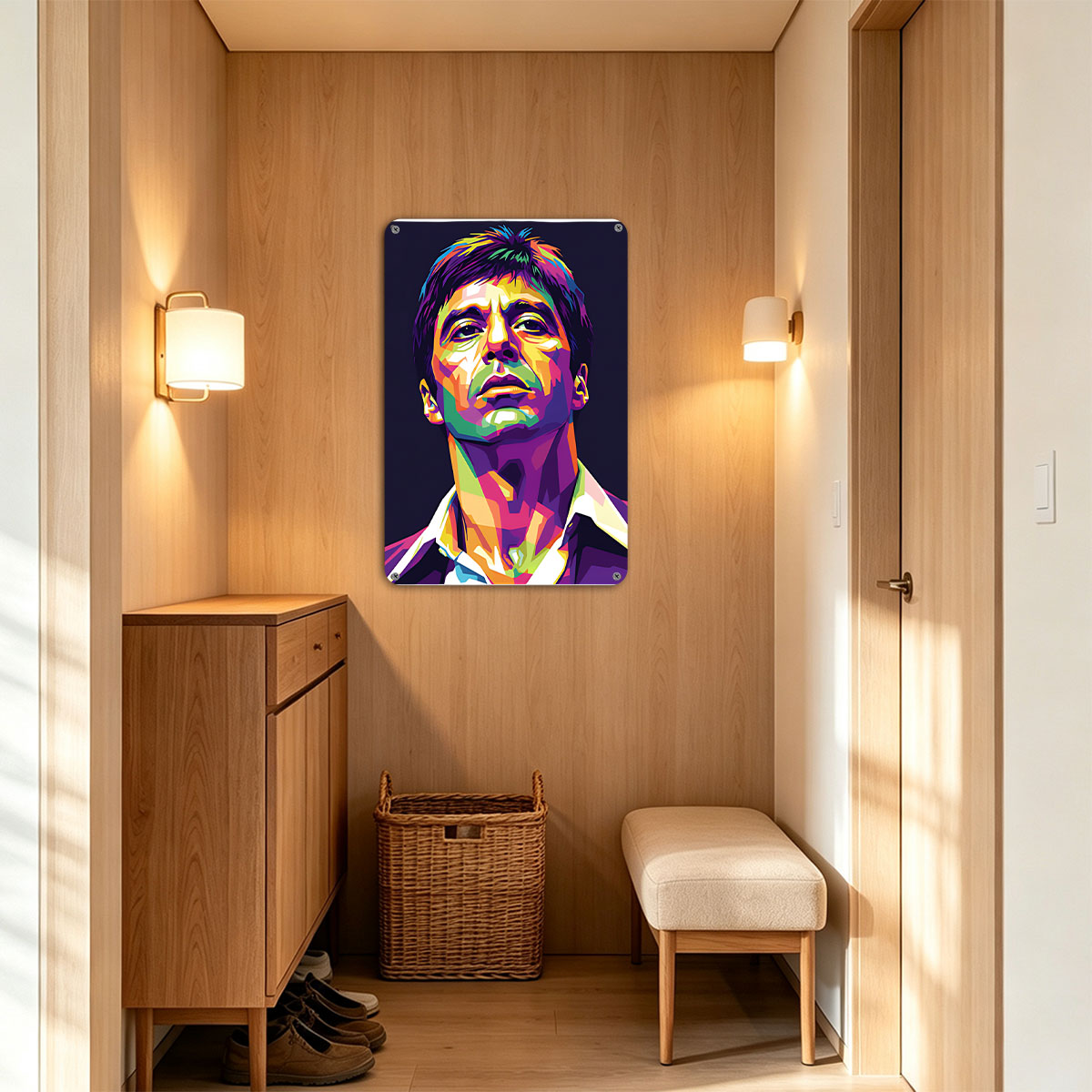 Colorful Portrait of a Man in Pop Art Style - painting