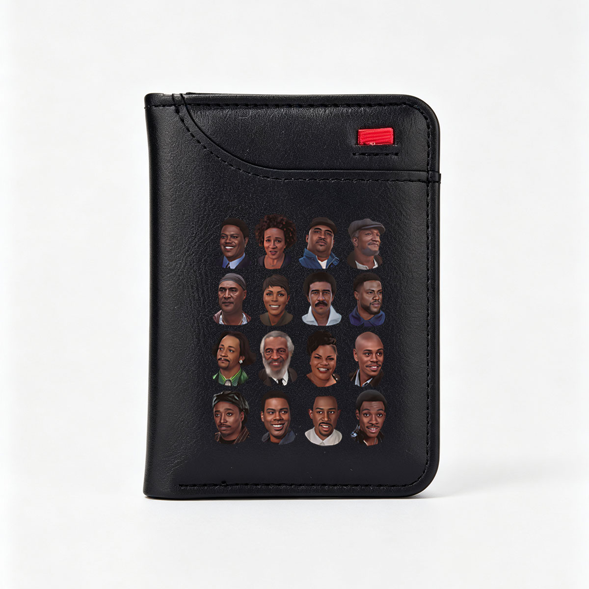 Diverse Black Characters in Various Roles and Styles - Vertical Style Wallet
