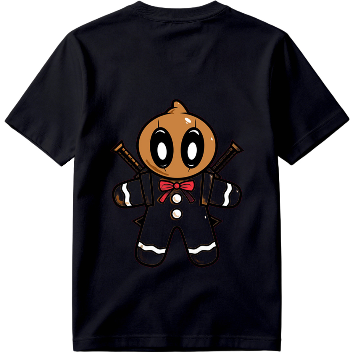 Gingerbread Ninja with Crossed Swords - Tee