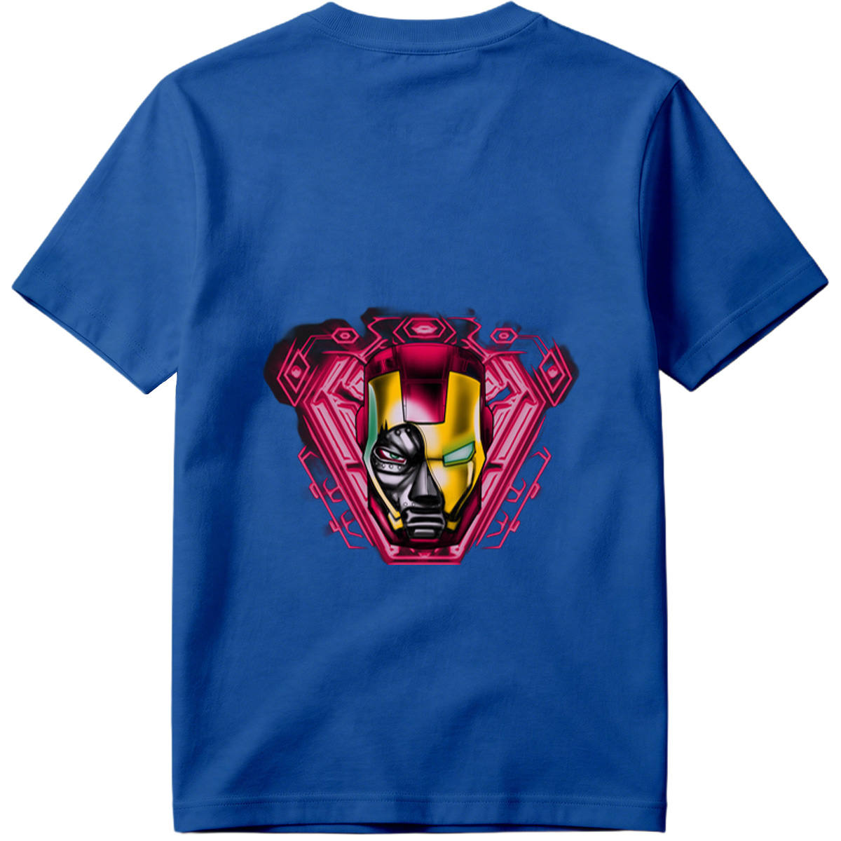 Iron Man and Black Panther Fusion Helmet Design - Tee
